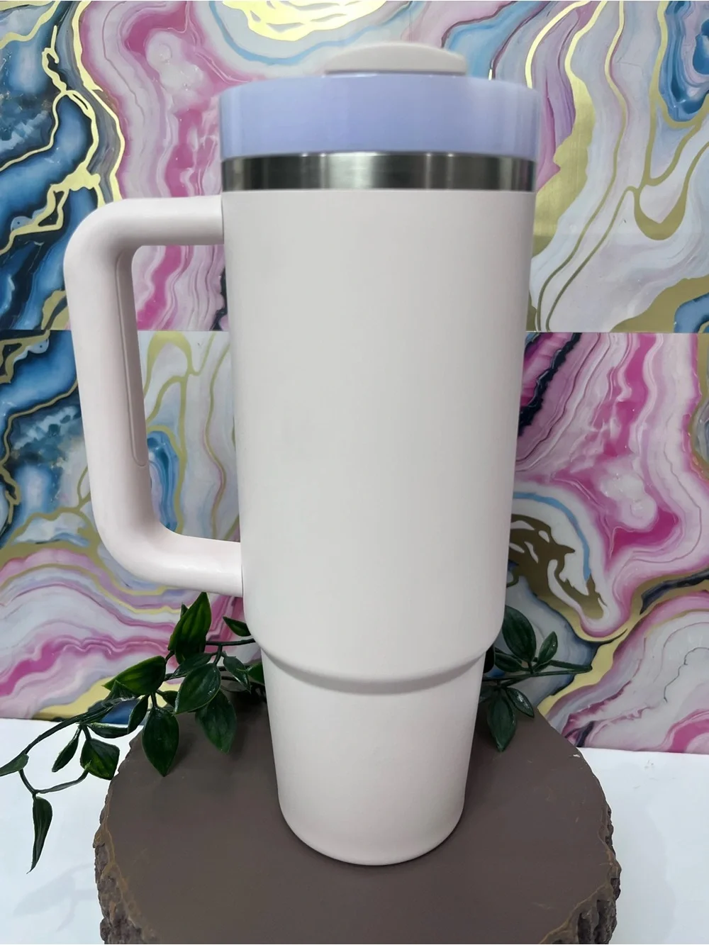 Stanley 30oz Insulated Tumbler Pale Pink with Handle and Straw Dishwasher Safe